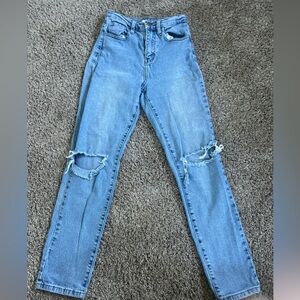 Vibe & Rant Women’s Light Blue Distressed High-Waist Jeans s 1/25